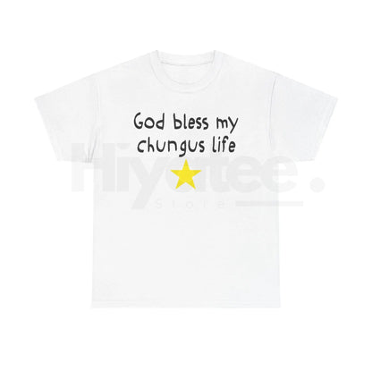"God Bless My Chungus Life" Funny Meme T-Shirt – 100% Cotton Graphic Tee