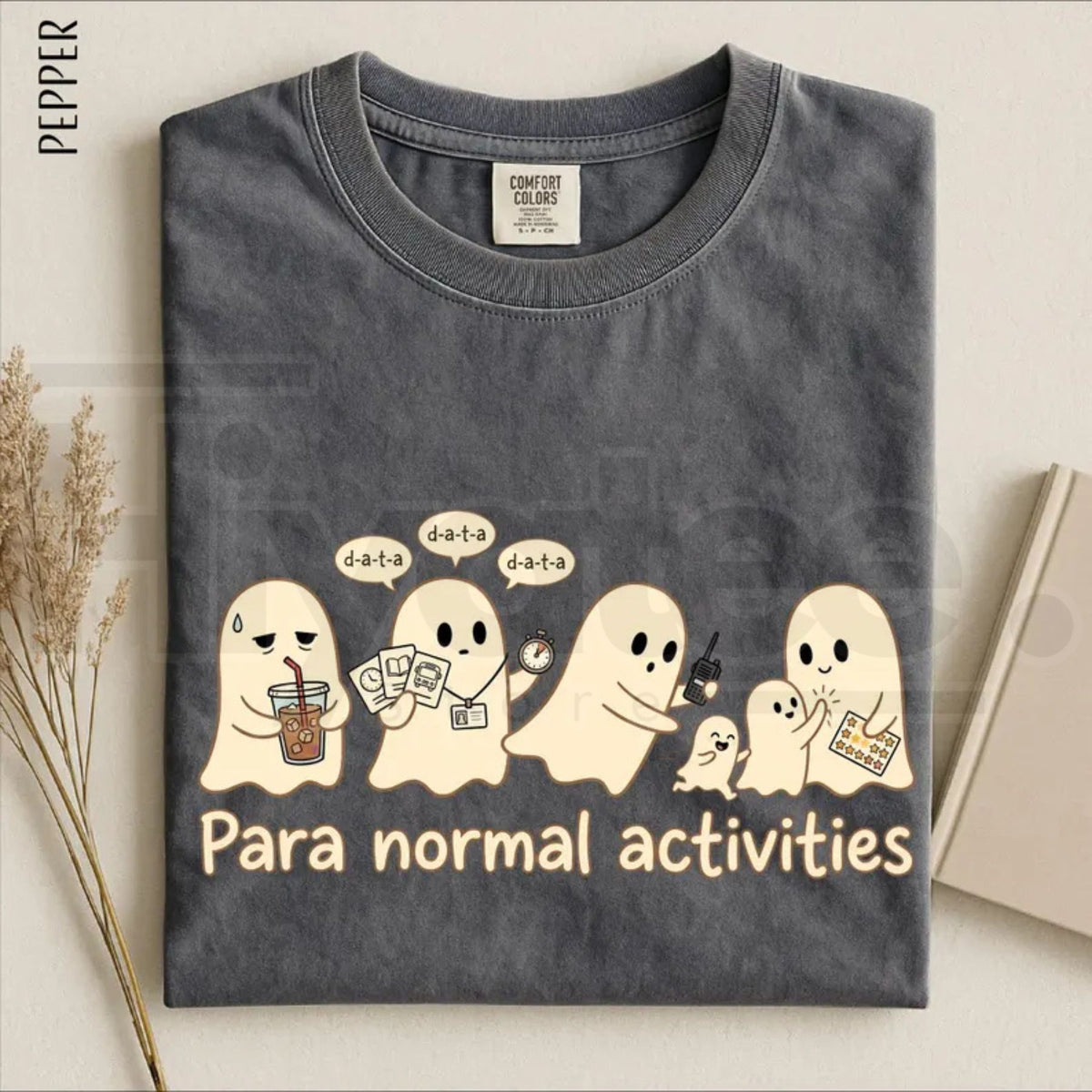 Para Normal Activities Shirt Funny Ghost Paraprofessional Teacher Halloween Tee