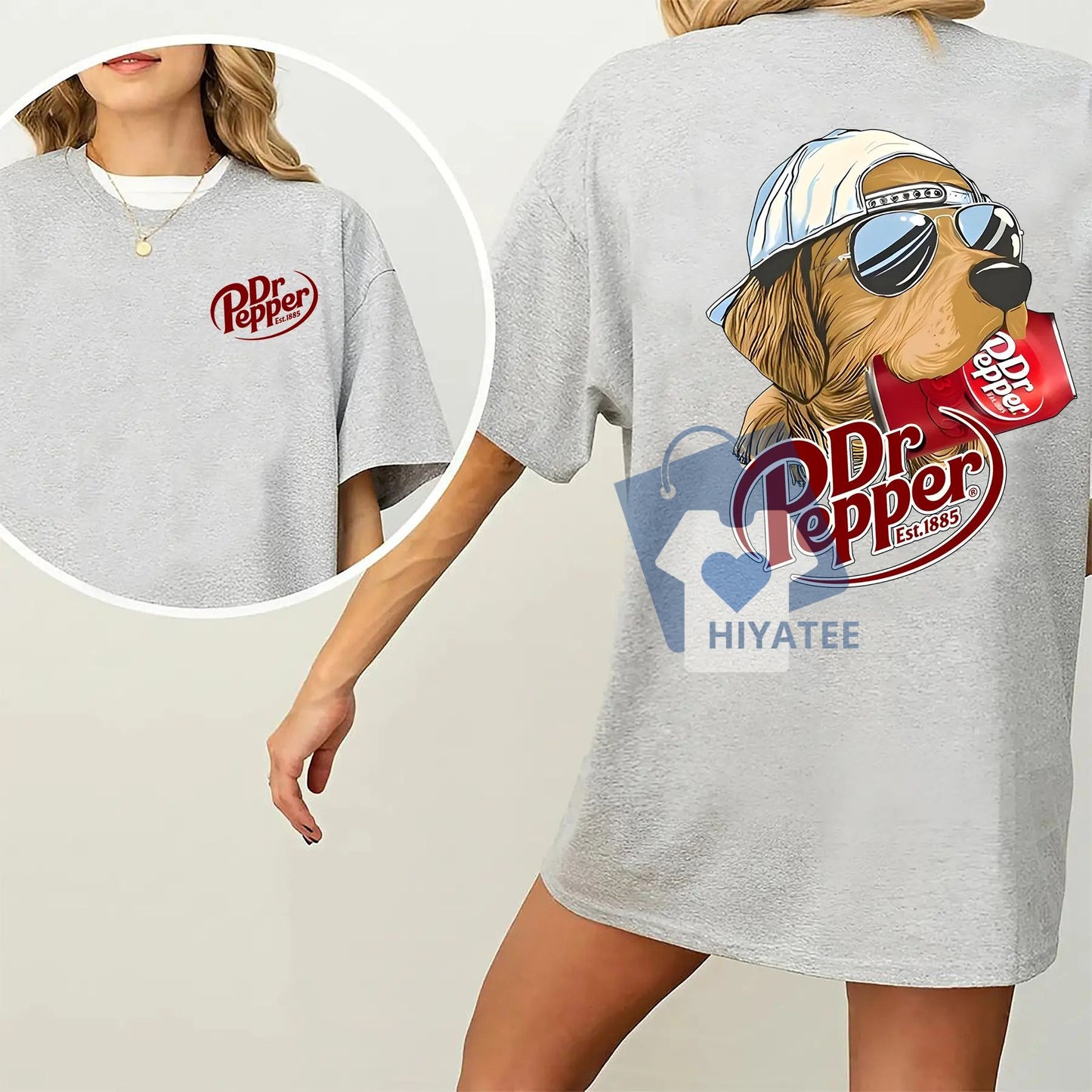 Dr Pepper Golden Dog – Vintage 2-Sided Soda Graphic T-Shirt