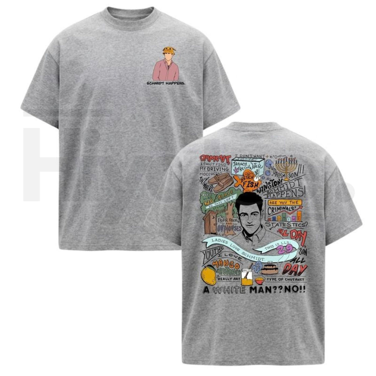 Schmidt Happens Quote T-Shirt – New Girl TV Show Vintage Graphic Tee