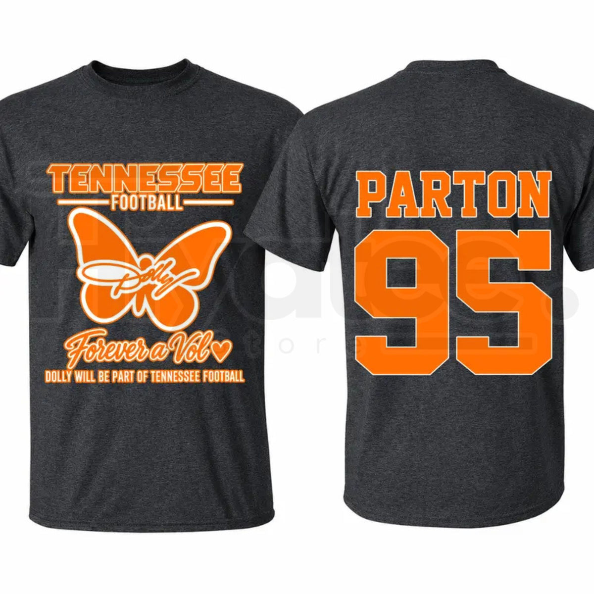 Dolly Parton Tennessee 95 T-Shirt – Country Music Football Orange & White Graphic Tee