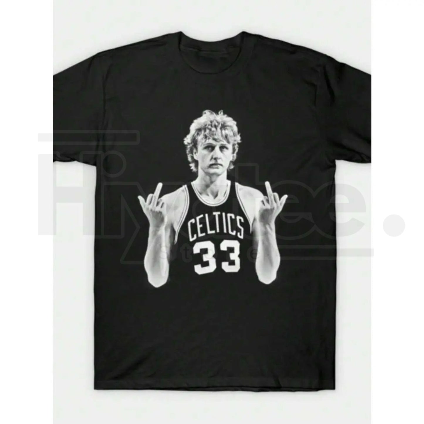 "Larry Legend" Retro 90s – Larry Bird Black Vintage Graphic Top