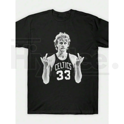 "Larry Legend" Retro 90s – Larry Bird Black Vintage Graphic Top