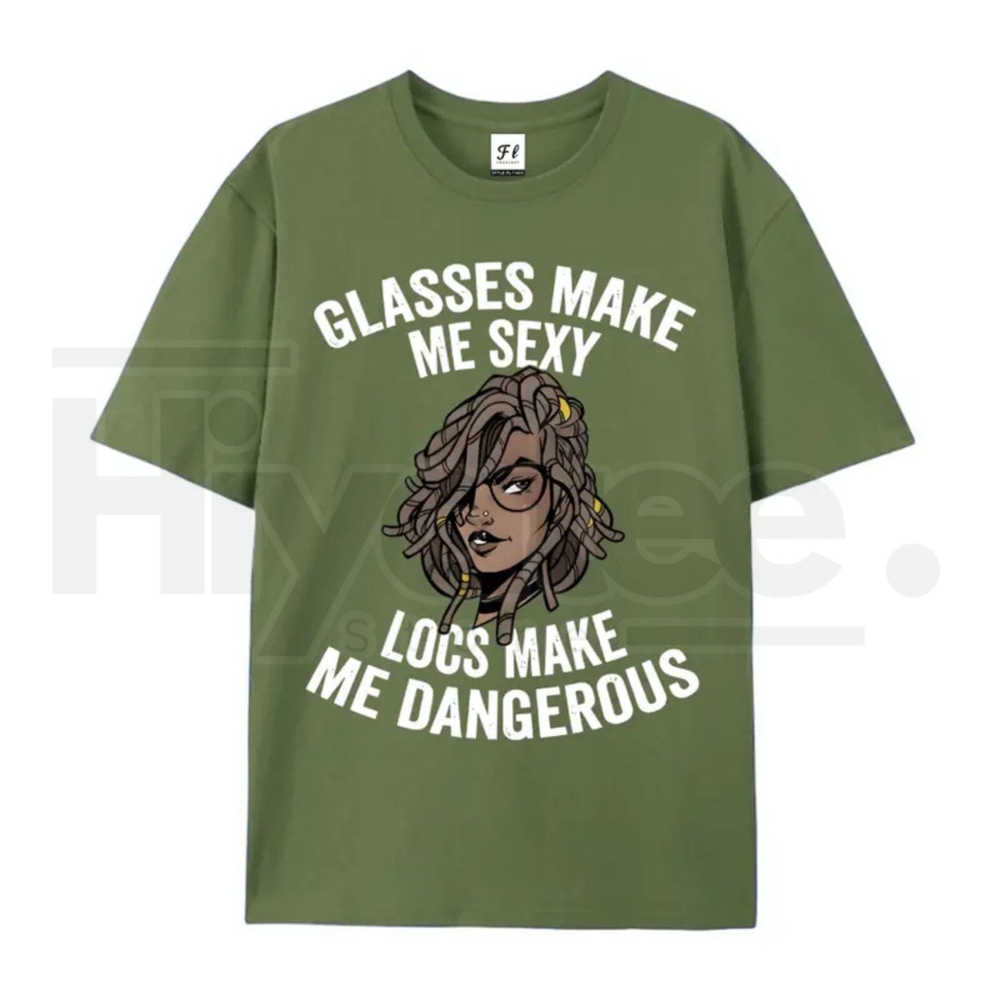 "Glasses Make Me Sexy, Locs Make Me Dangerous" – Bold Statement Graphic Top