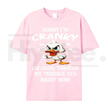 Funny 70s Duck Graphic Tee – Cute Retro Aesthetic 100% Cotton Unisex Shirt