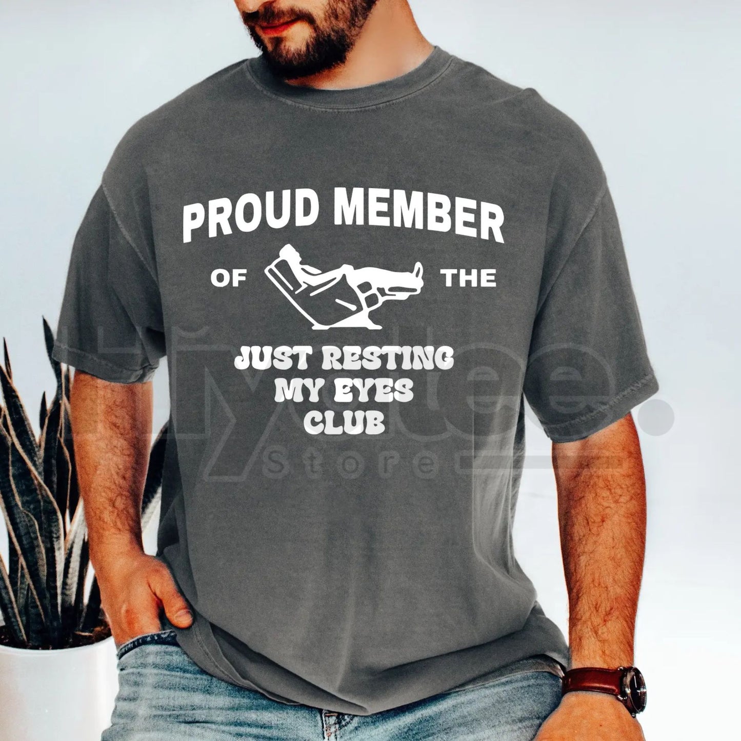 Comfort Colors "Just Resting My Eyes" Funny Dad Shirt – Humorous Father’s Day Gift, Classic Dad Life T-Shirt