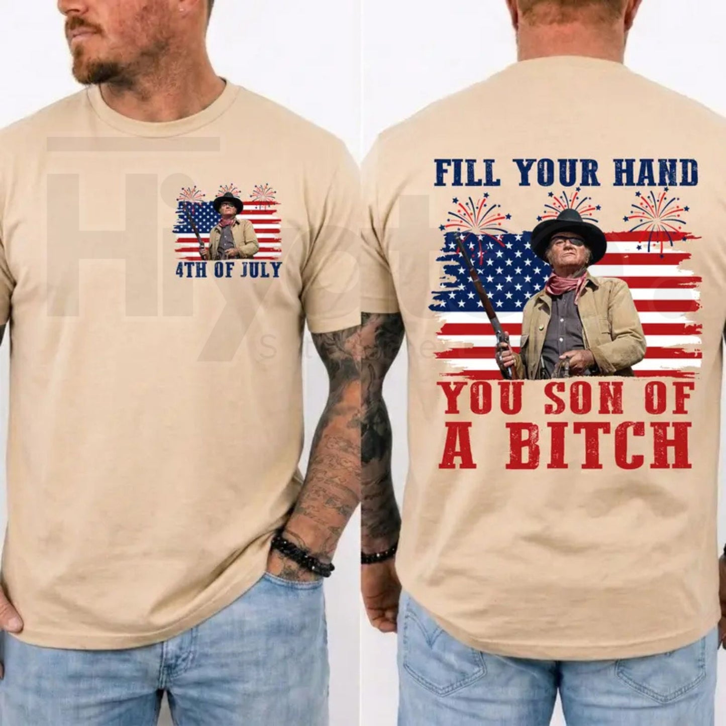 Fill Your Hand You Son Of A Bitch T-Shirt – John Wayne Rooster Cogburn Western Tee