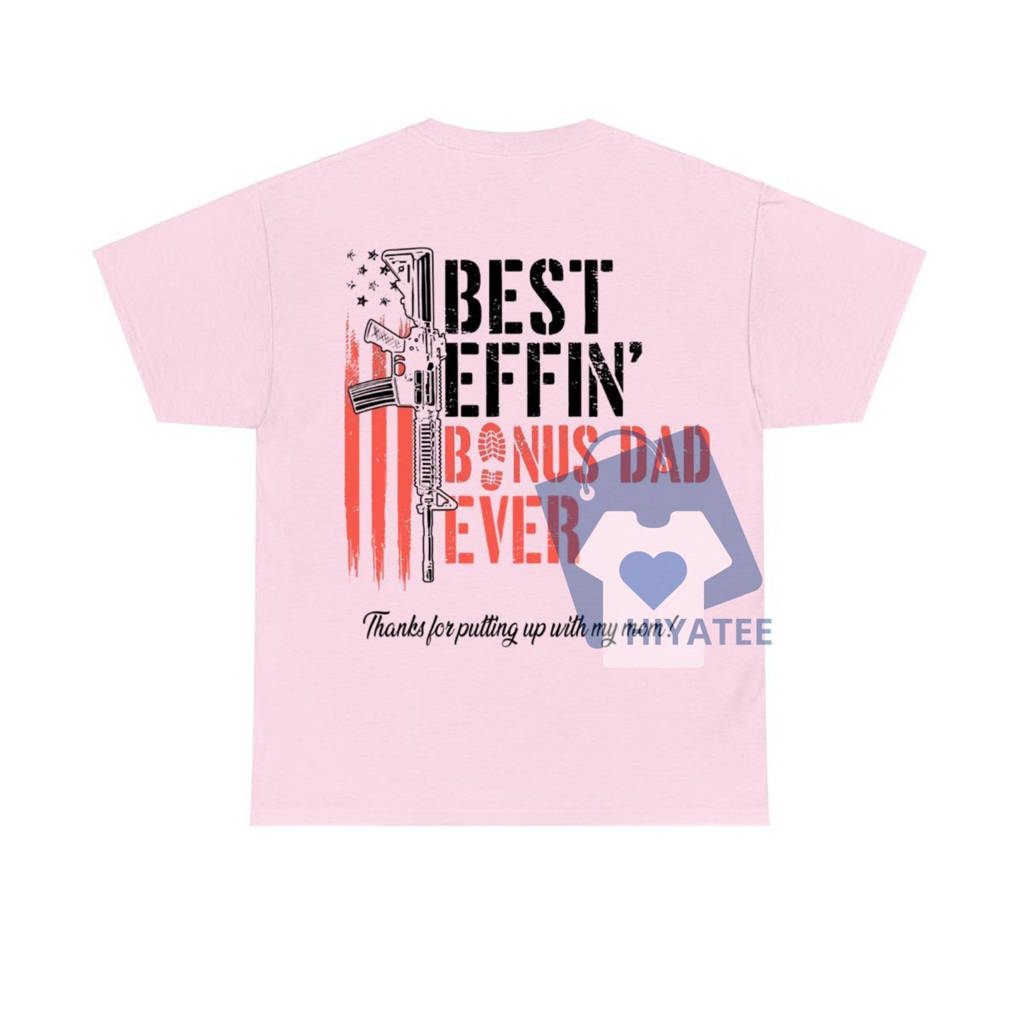 Effin’ Bonus Dad Ever T-Shirt – Funny Vintage Stepdad Tee for Father’s Day