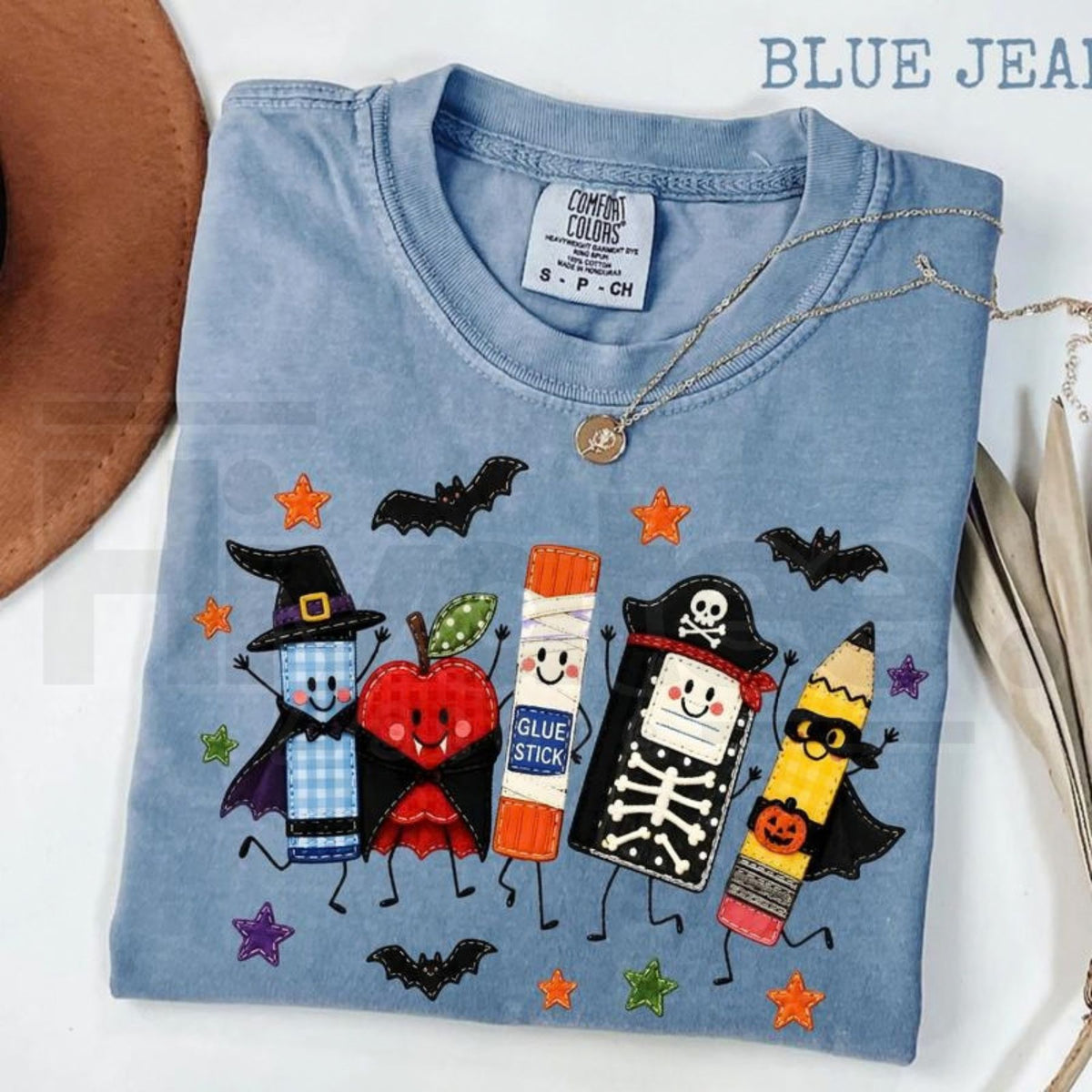 Comfort Colors Halloween Teacher Cute School Supplies Tee