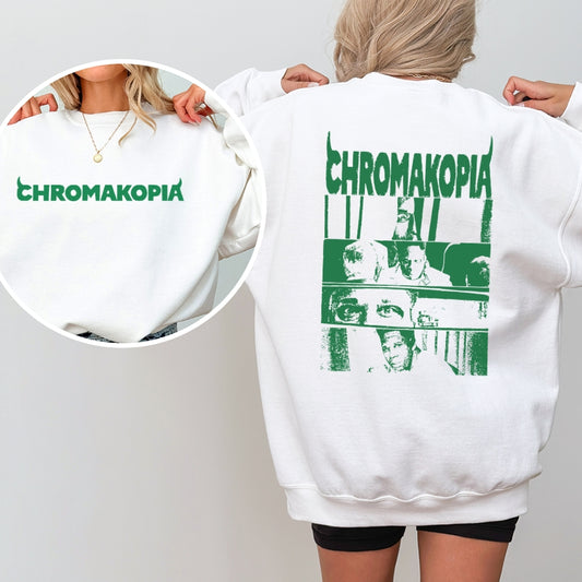 Tyler The Creator Chromakopia Vintage Sweatshirt, Chromakopia Grunge Graphic Apparel, DIY Retro Music Style- Hiyatee