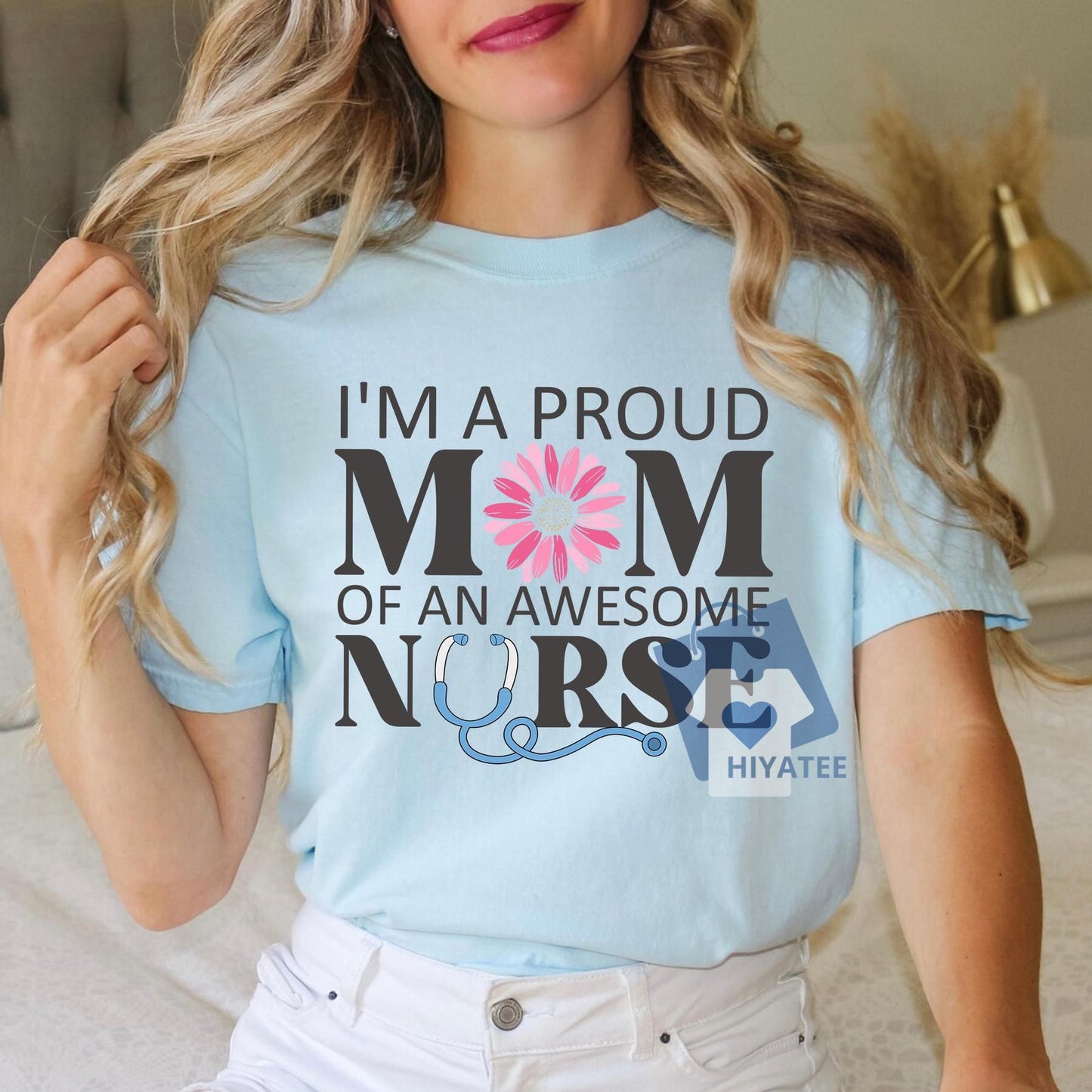 I'm a Proud Mom of an Awesome Nurse T-Shirt – Floral Nurse Mom Shirt – Mother's Day Gift for Nurse Mom