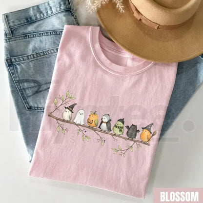 Comfort Colors Halloween Birds on a Branch Spooky Tee