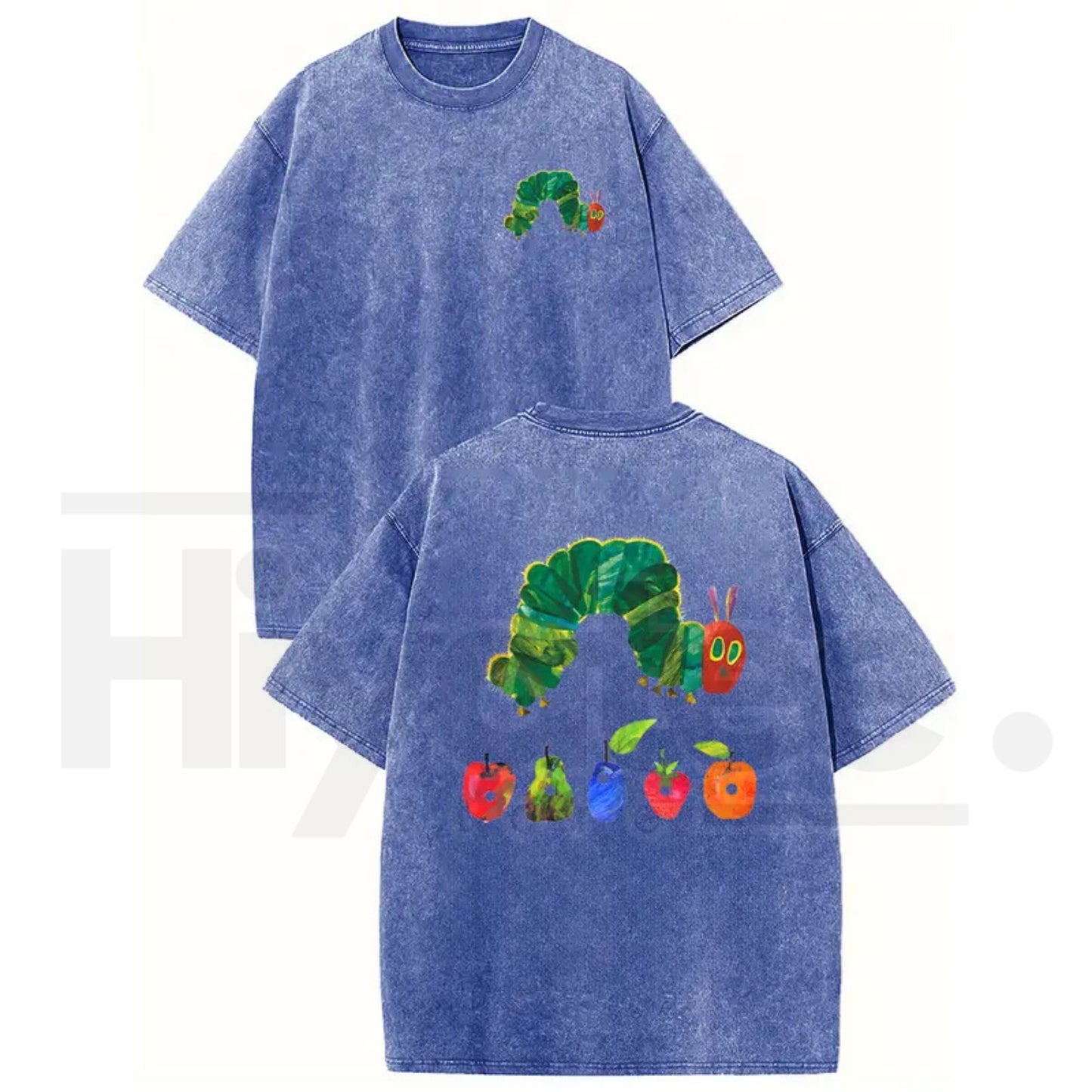 Holafish "The Very Hungry Caterpillar" Vintage Washed T-Shirt – Double-Sided Heavyweight Graphic Tee