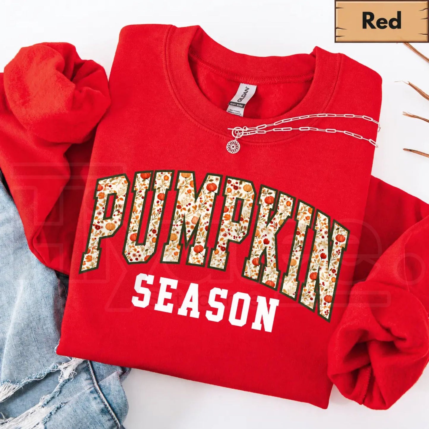 Pumpkin Season Sweatshirt – Cute Autumn Pumpkin Patch Graphic Crewneck