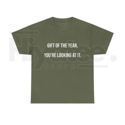 Gift Of The Year T-Shirt – Funny Father's Day Graphic Tee for Men