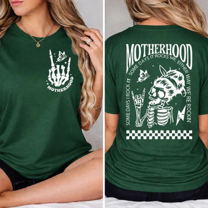"Motherhood: Sometimes I Rock It" – Funny Sincere Mom Life Graphic Top