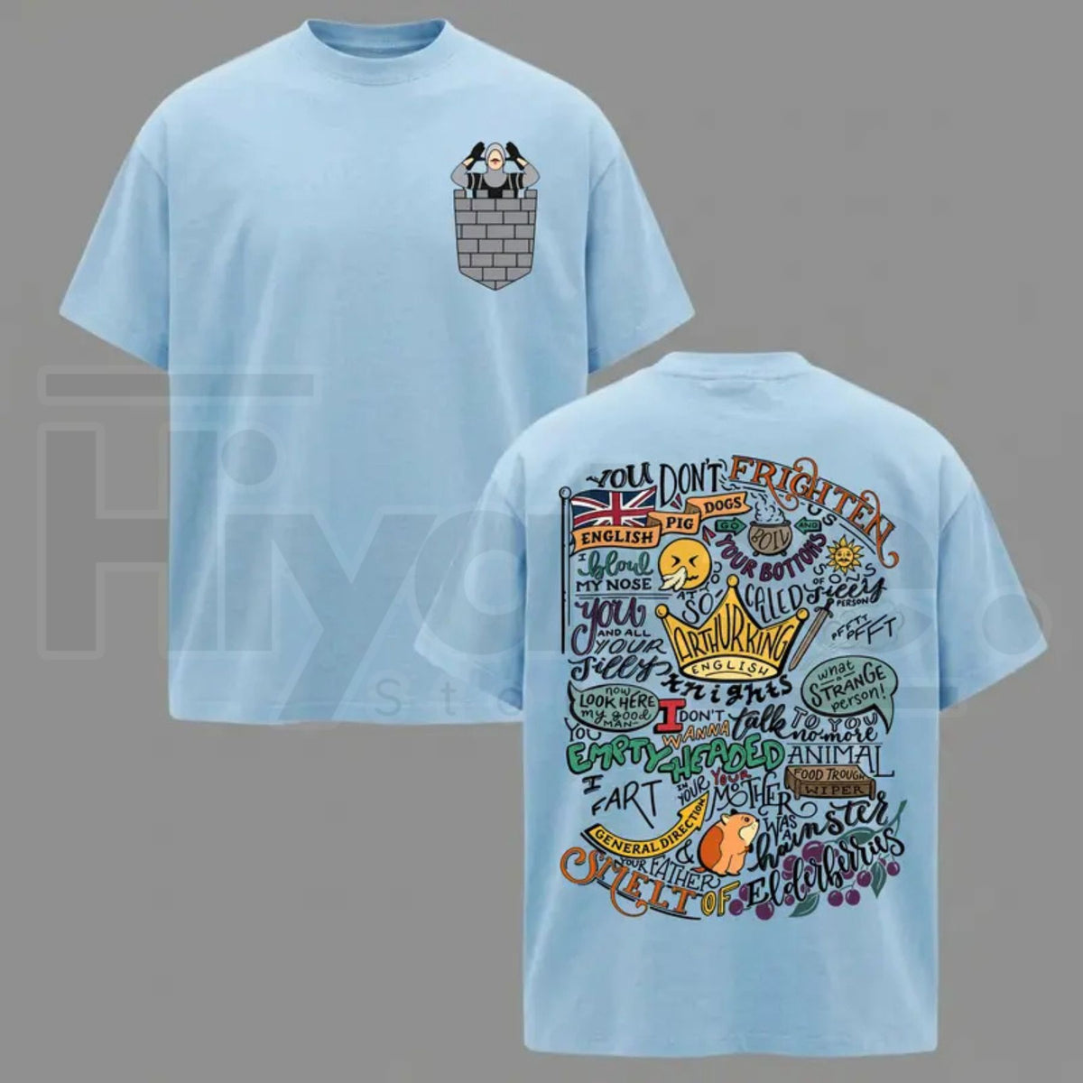 Monty Python French Castle T-Shirt – Double-Sided Movie Quote Graphic Tee