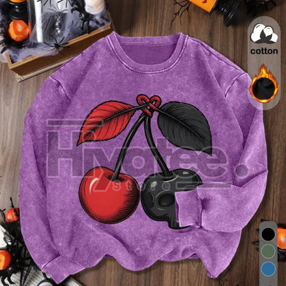 Women's Vintage Soft Pullover Sweatshirt – Fleece Lined, Round Neck Long Sleeve for Fall & Winter