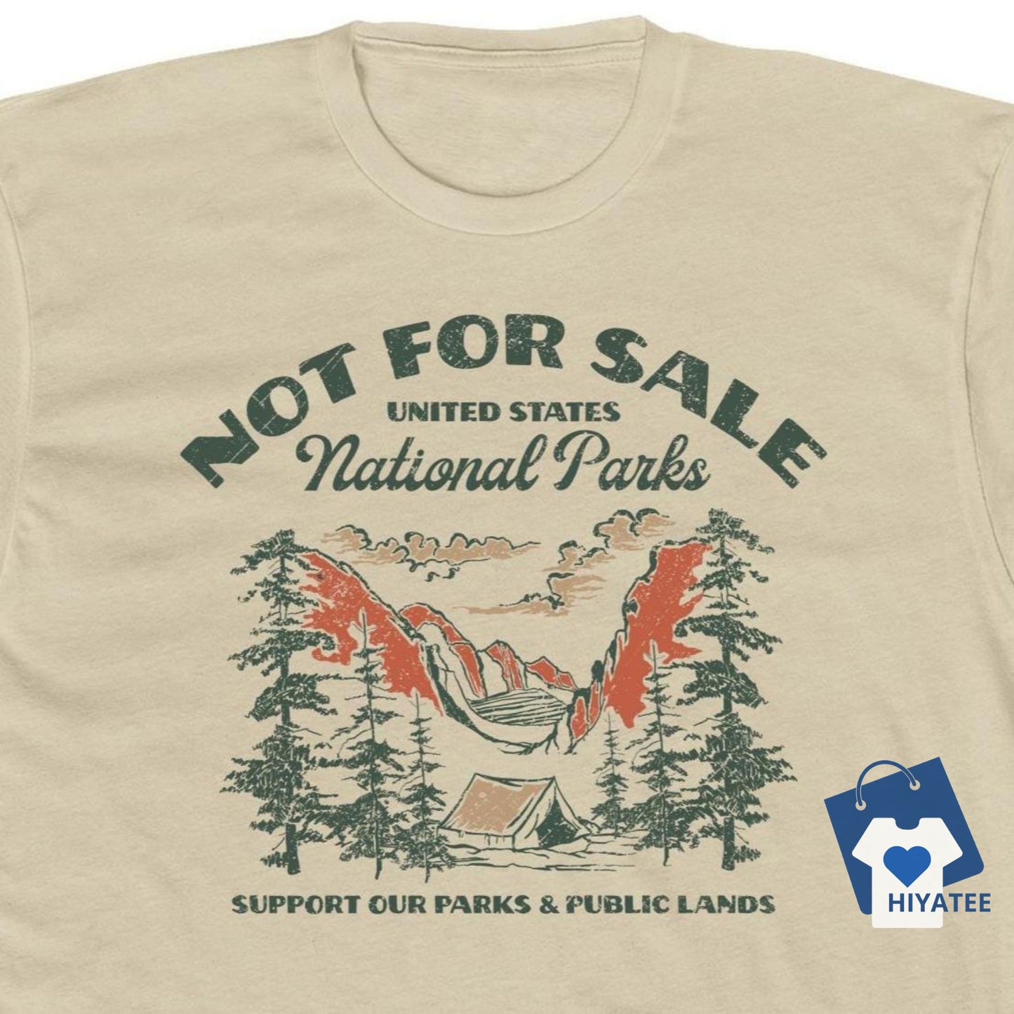 National Parks "NOT FOR SALE" Retro Graphic Tee – Protect Our Public Lands