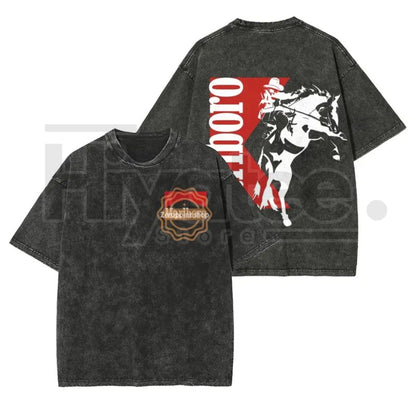 Marlboro Vintage Washed Denim T-Shirt – Bohemian Western Style Unisex Graphic Tee