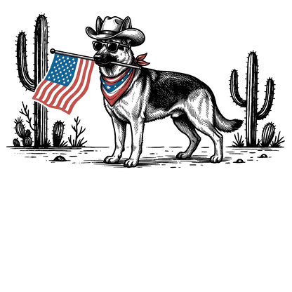 Comfort Colors® Patriotic Western Cowboy Dog Shirt – 4th of July USA Flag Dog Lover Tee