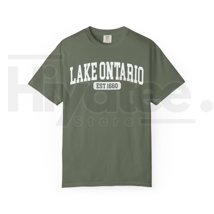 Lake Ontario Est 1660 T-Shirt Funny Canada Trump Tariff Satire Tee