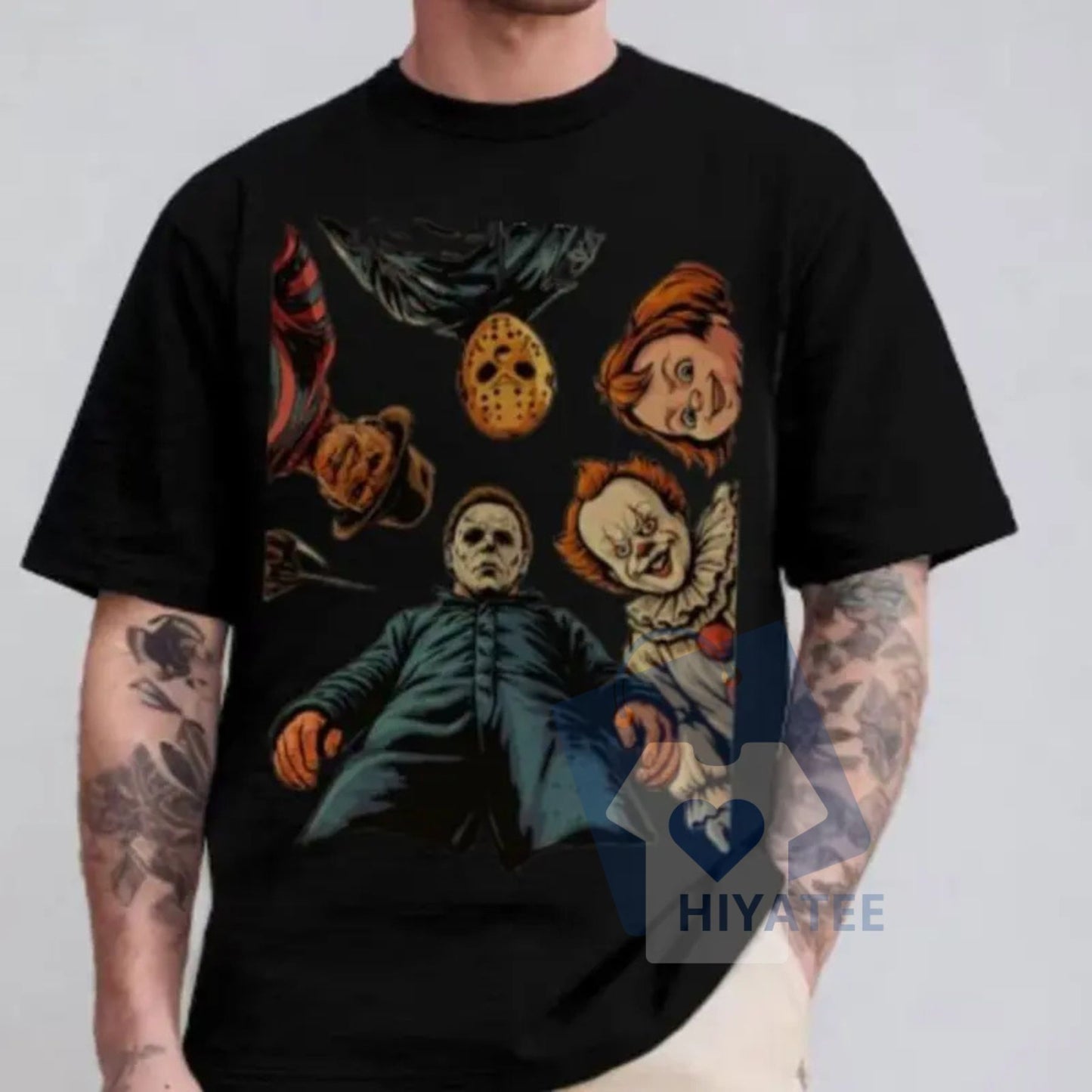 90s Halloween Movie T-Shirt – Vintage Horror Character Graphic Tee, Retro Spooky Shirt - Hiyatee