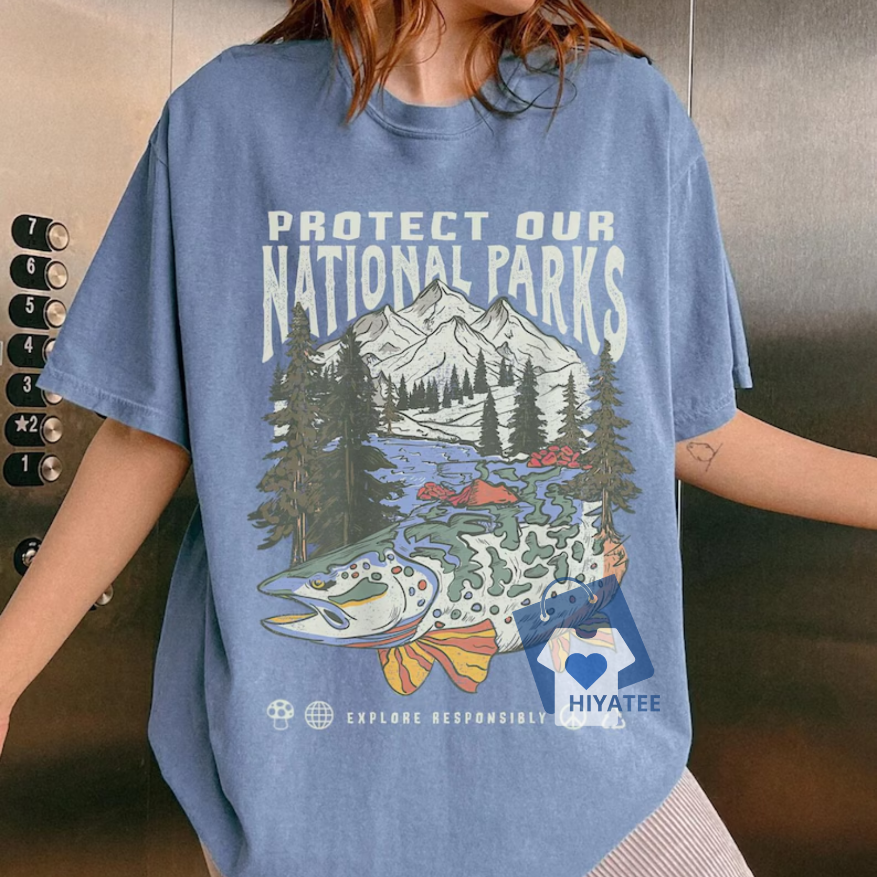 90s National Parks Comfort Colors® T-Shirt – Granola Girl Hiking Tee, Respect the Local Wildlife Unisex Wanderlust Shirt - Hiyatee