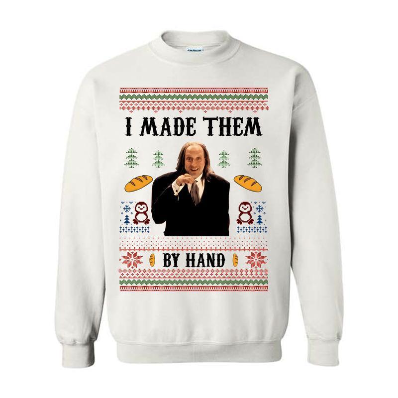 I Made Them By Hand Ugly Sweatshirt, Scary Movie Dinner made by Hand Meme Graphic Sweatshirt For Men, For Women - Hiyatee