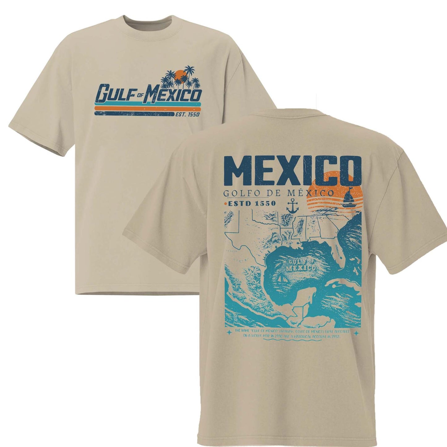 Gulf of Mexico 2-Sided Retro Shirt – Vintage Coastal Vibes!