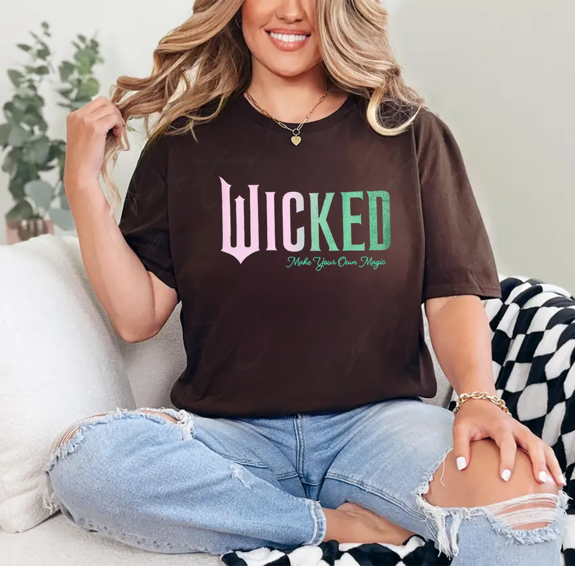 Wicked Toddler Girls Glitter Graphic Tee - Hiyatee