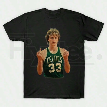 "Larry Legend" Retro 90s – Larry Bird Black Vintage Graphic Top