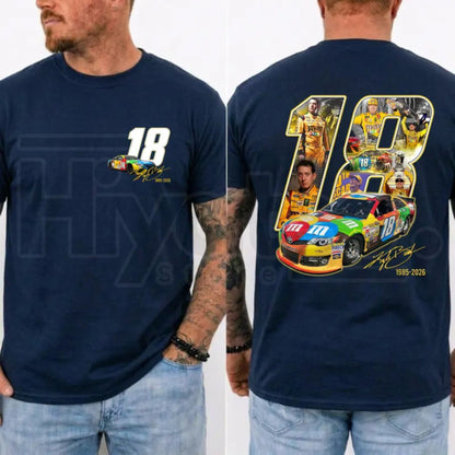 Kyle Busch 18 Tribute T-Shirt – Rowdy NASCAR Racing Legend Graphic Tee