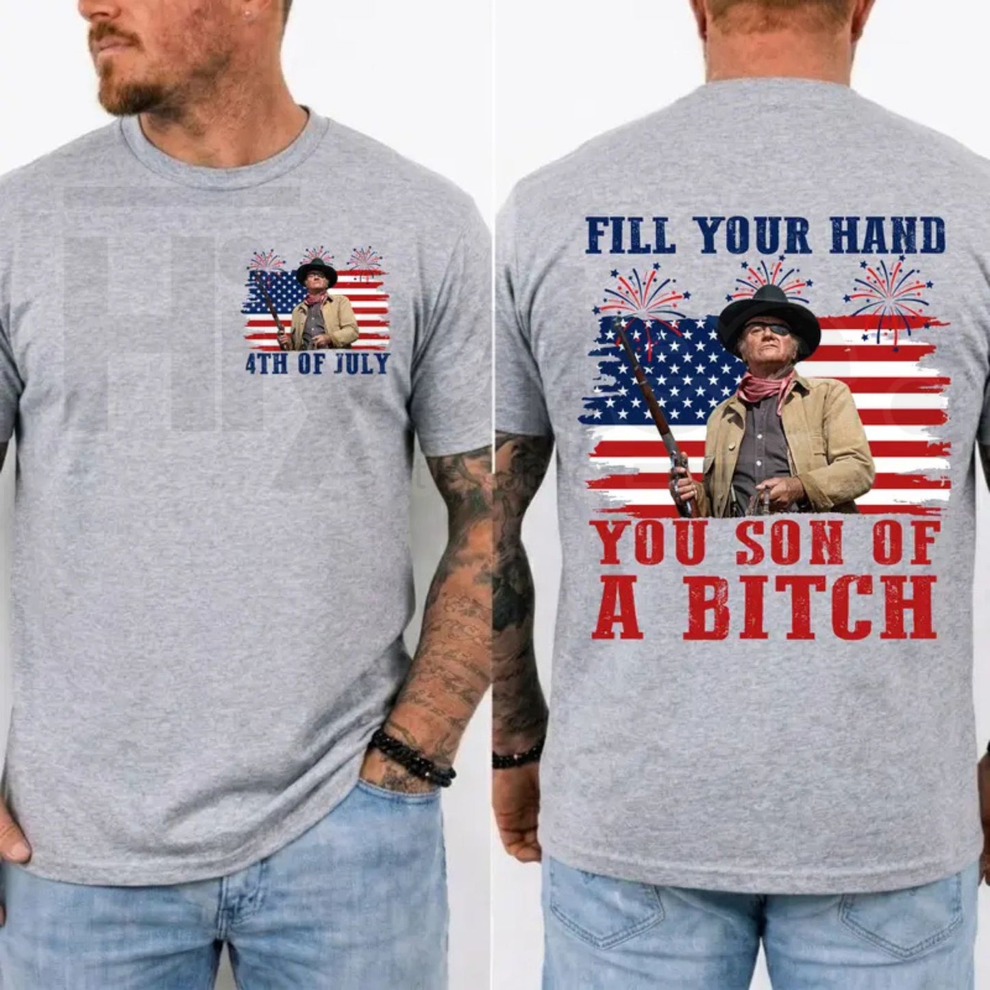 Fill Your Hand You Son Of A Bitch T-Shirt – John Wayne Rooster Cogburn Western Tee
