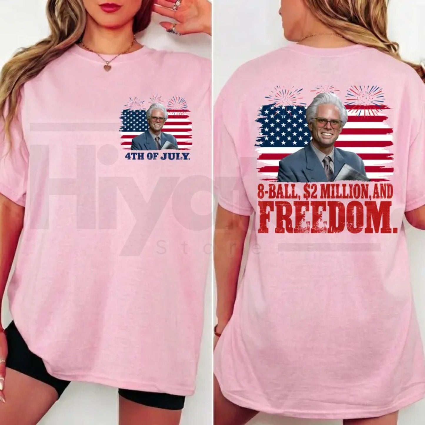 Baby Billy 4th of July 8-Ball Tee – Funny Independence Day Fireworks Graphic Shirt, Patriotic Summer USA Flag T-Shirt for Men & Women