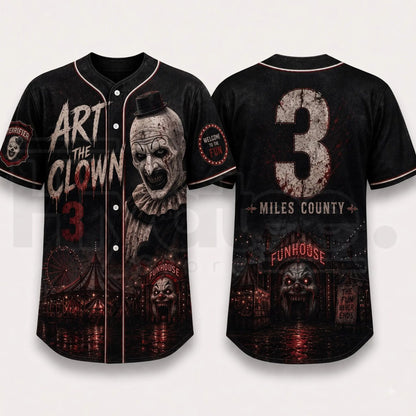 Horror Slasher Baseball Jersey – Gothic Halloween Dark Character Graphic Shirt