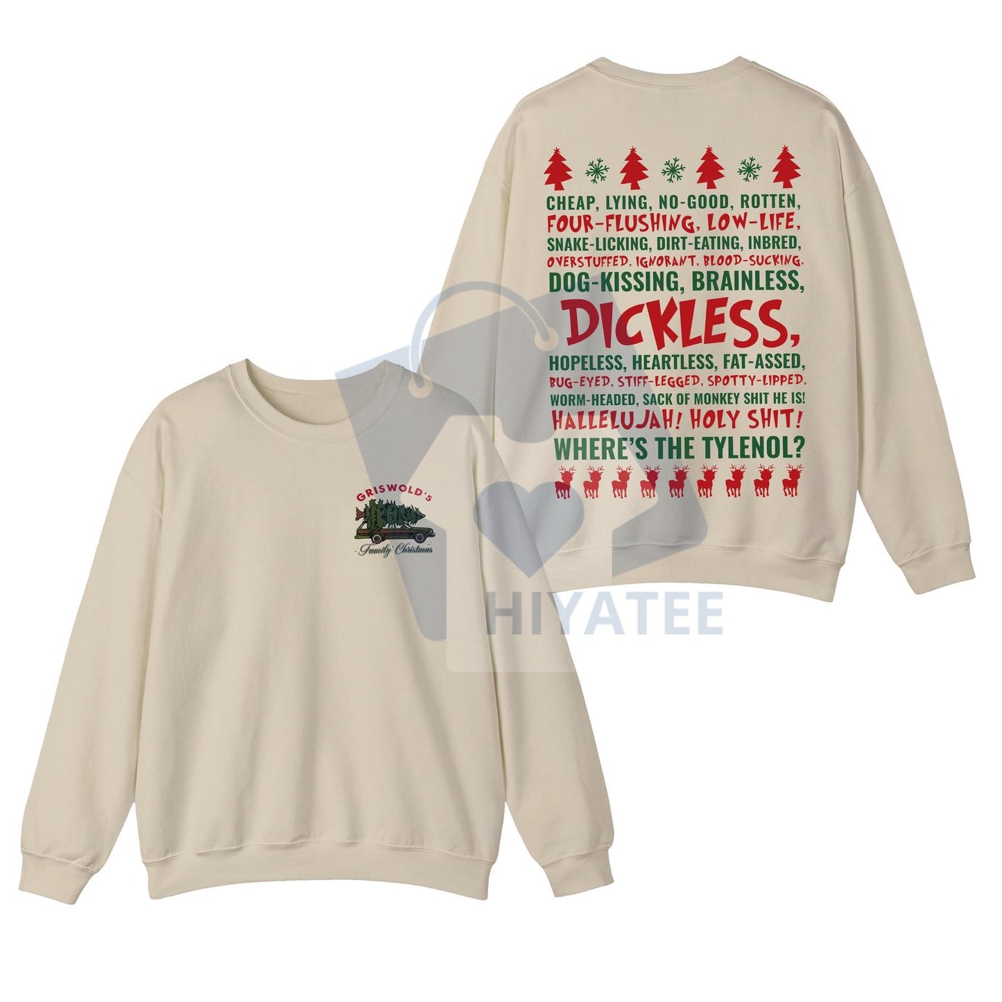Dickless Shirt – Funny Griswold Christmas T-Shirt & Sweatshirt, National Lampoon's Vacation Apparel, Clark Freak Out Xmas Movie Gift