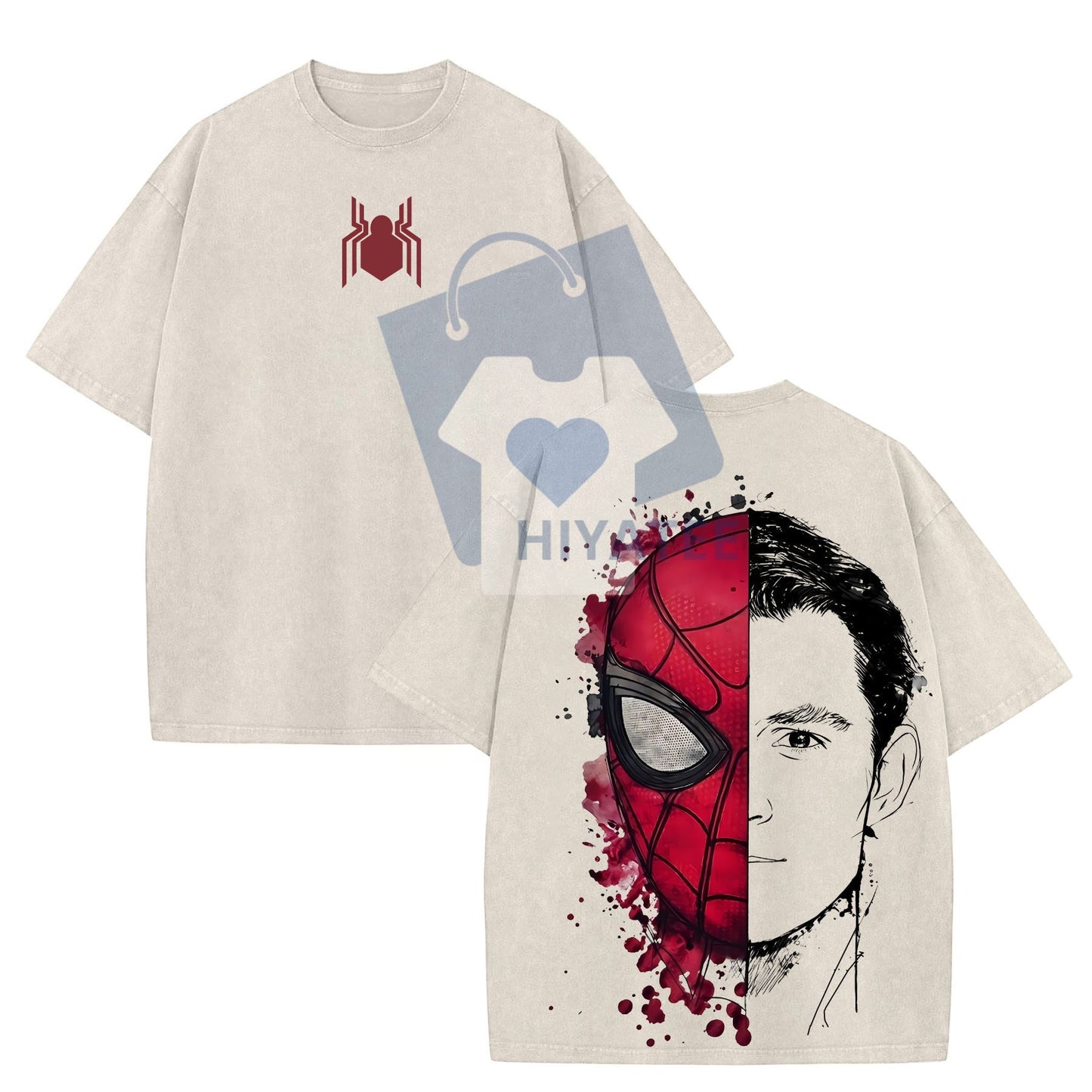 The Dark Style Trio Spider-Man T-Shirt – No Way Home Graphic Tee, Oversized Premium Cotton Streetwear