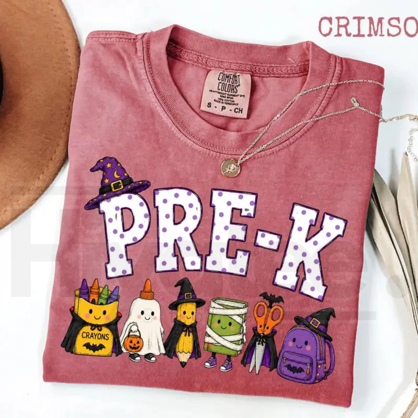 Comfort Colors Halloween Teacher Shirt Spooky Pencil Cute Fall Classroom Tee