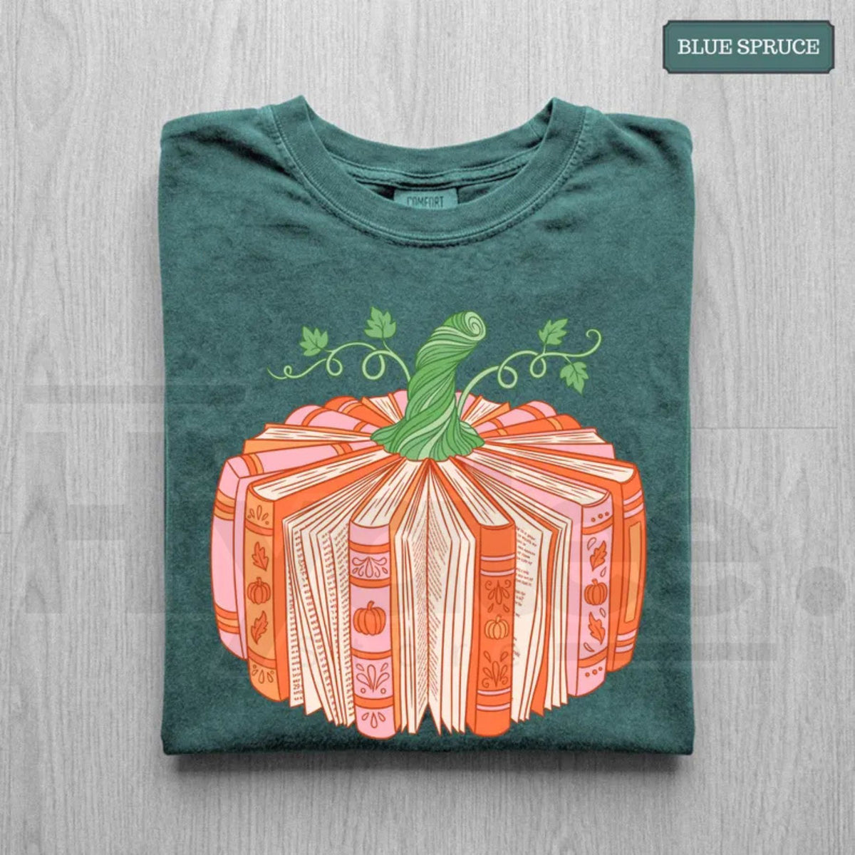 Book Pumpkin Shirt Bookish Fall Reader Tee Cute Librarian Bookworm Gift