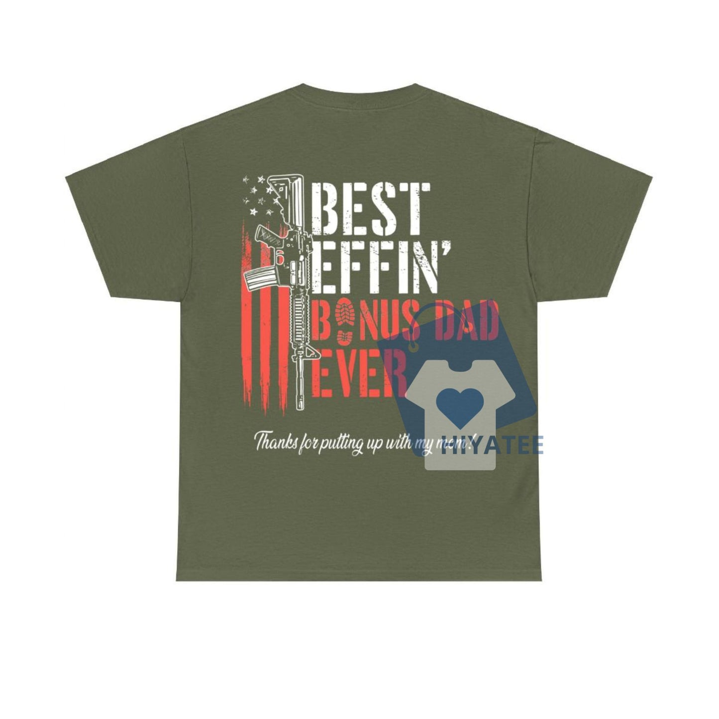 Effin’ Bonus Dad Ever T-Shirt – Funny Vintage Stepdad Tee for Father’s Day