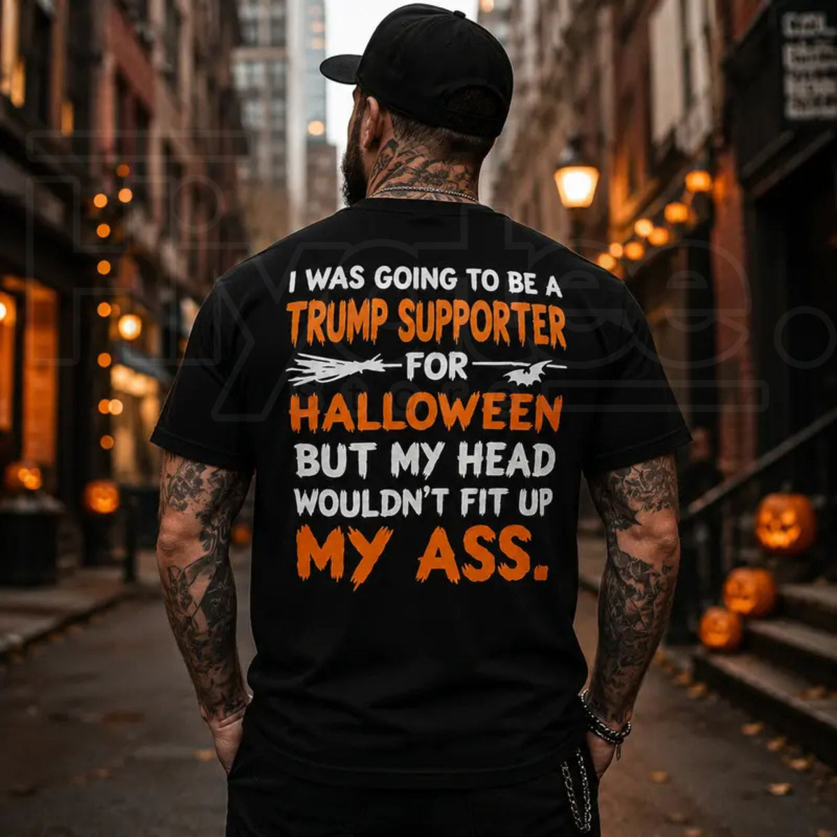 Funny Political Halloween T-Shirt – Sarcastic Bat Quote Back Print Graphic Tee