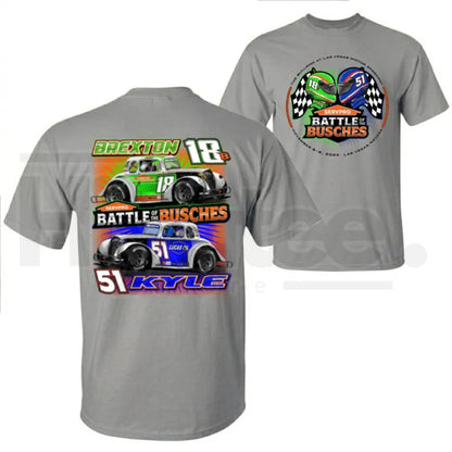 Battle Of The Busches Racing T-Shirt – Vintage Kyle & Brexton Busch NASCAR Style Tee