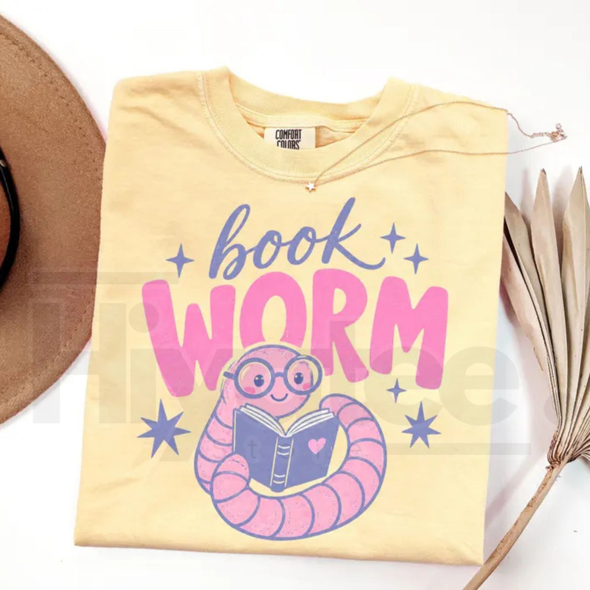 Comfort Colors Book Worm Reading Teacher Librarian Tee