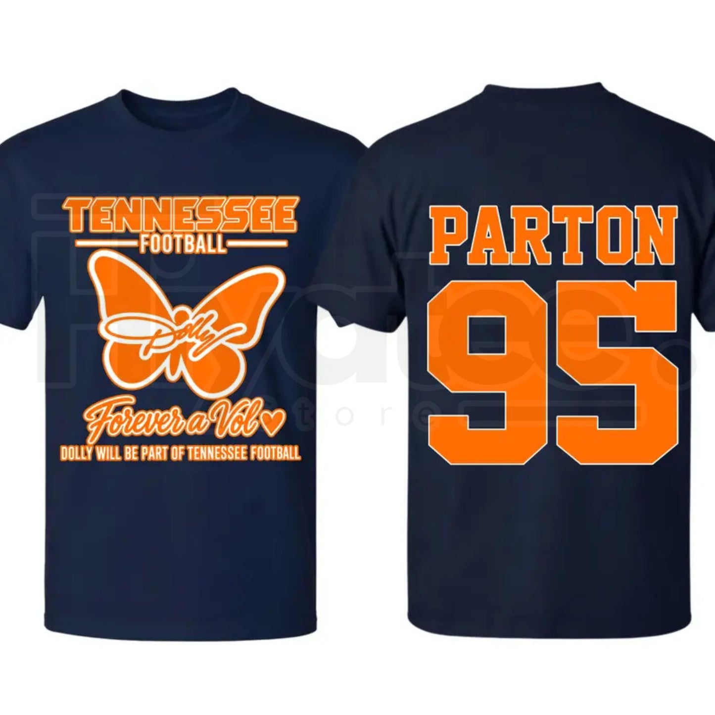 Dolly Parton Tennessee 95 T-Shirt – Country Music Football Orange & White Graphic Tee