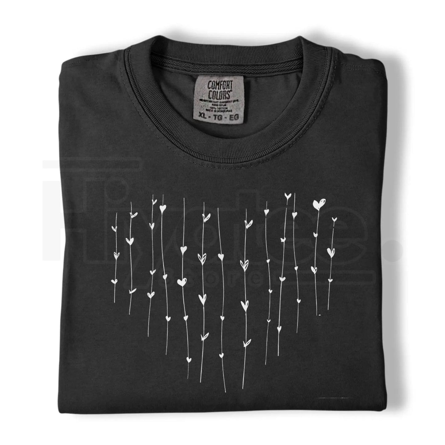 Comfort Colors® Minimalist Heart Shirt – Simple Valentine Graphic Tee, Aesthetic Love Line Art T-Shirt