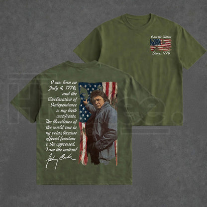 "I Am The Nation" – Vintage Outlaw Music Singer Retro 2-Sided Top