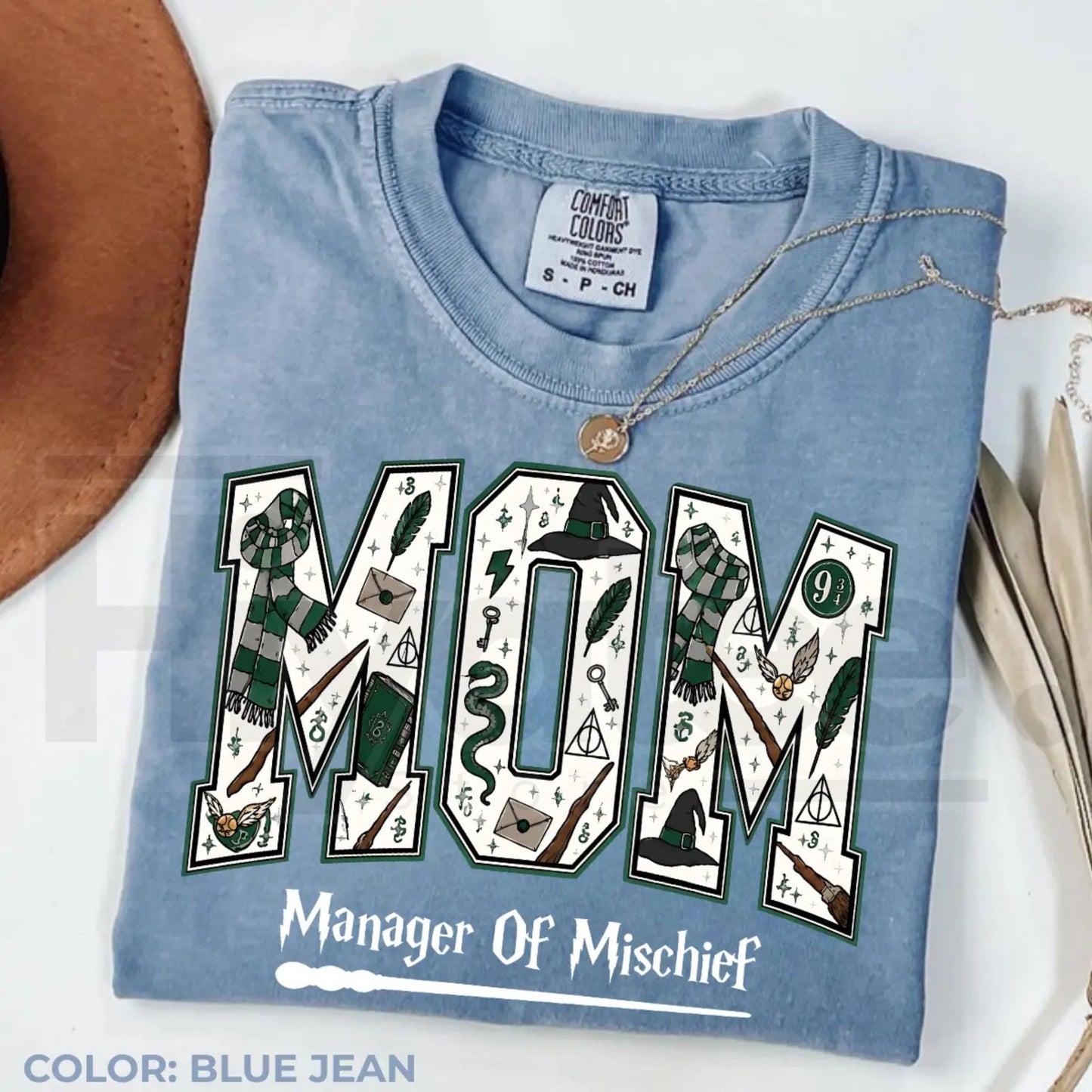 Comfort Colors Mom Manager of Mischief Shirt Magical Wizard Tee