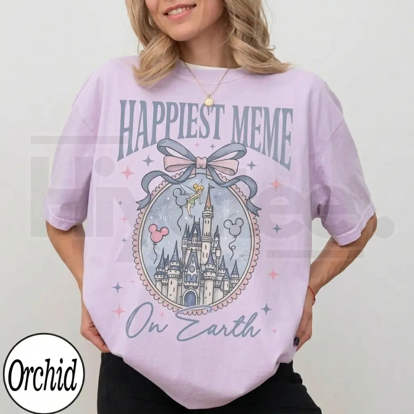 Personalized Retro Happiest Mom On Earth Comfort Colors Shirt – Coquette Bow Mama Tee