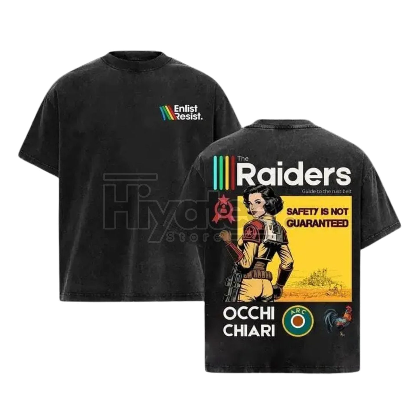 ARC Raiders T-Shirt – Vintage Washed 2-Sided Graphic Tee, Sci-Fi Action Game Streetwear 2025 - Hiyatee